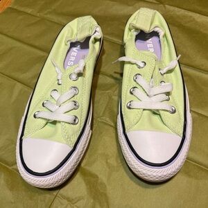 Converse Womens Low Top Sneakers in Light Lime